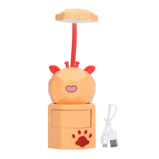 Night Lamp Desk Light LED 5V 3W Gooseneck USB Charging Deer Figurine for Home Table YC-5802 Orange V1294-YM0512-3119220158913