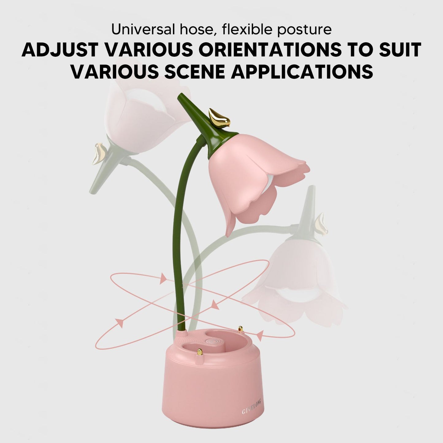 5V 3W Table Lamp USB Flowers and Birds Designed Folding Energy Saving Eye Protection Reading Light for V1294-YM0512-3119220159011