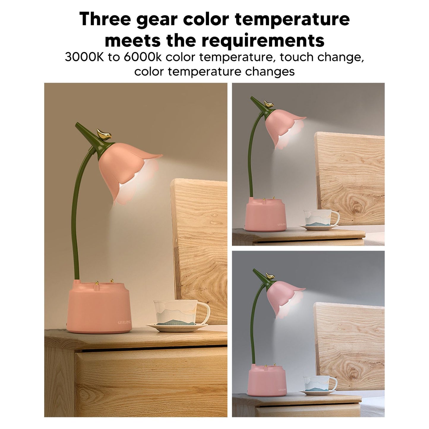 5V 3W Table Lamp USB Flowers and Birds Designed Folding Energy Saving Eye Protection Reading Light for V1294-YM0512-3119220159011