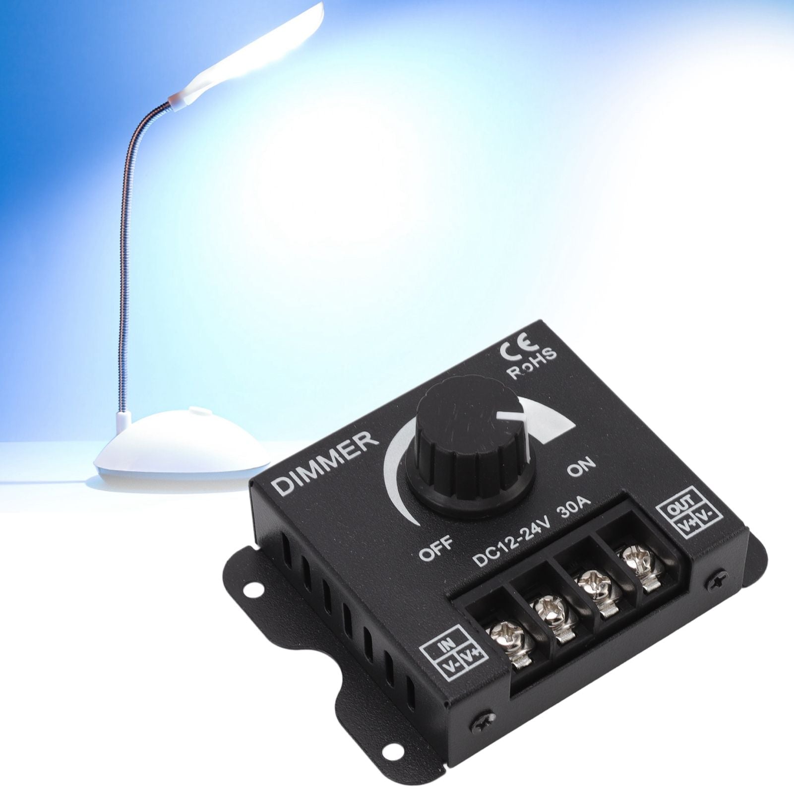 LED Dimmer Single Channel PWM Lighting Stepless Dimming Controller for 5050 3528 Single Color Light Strips DC V1294-YM0512-3119220159111