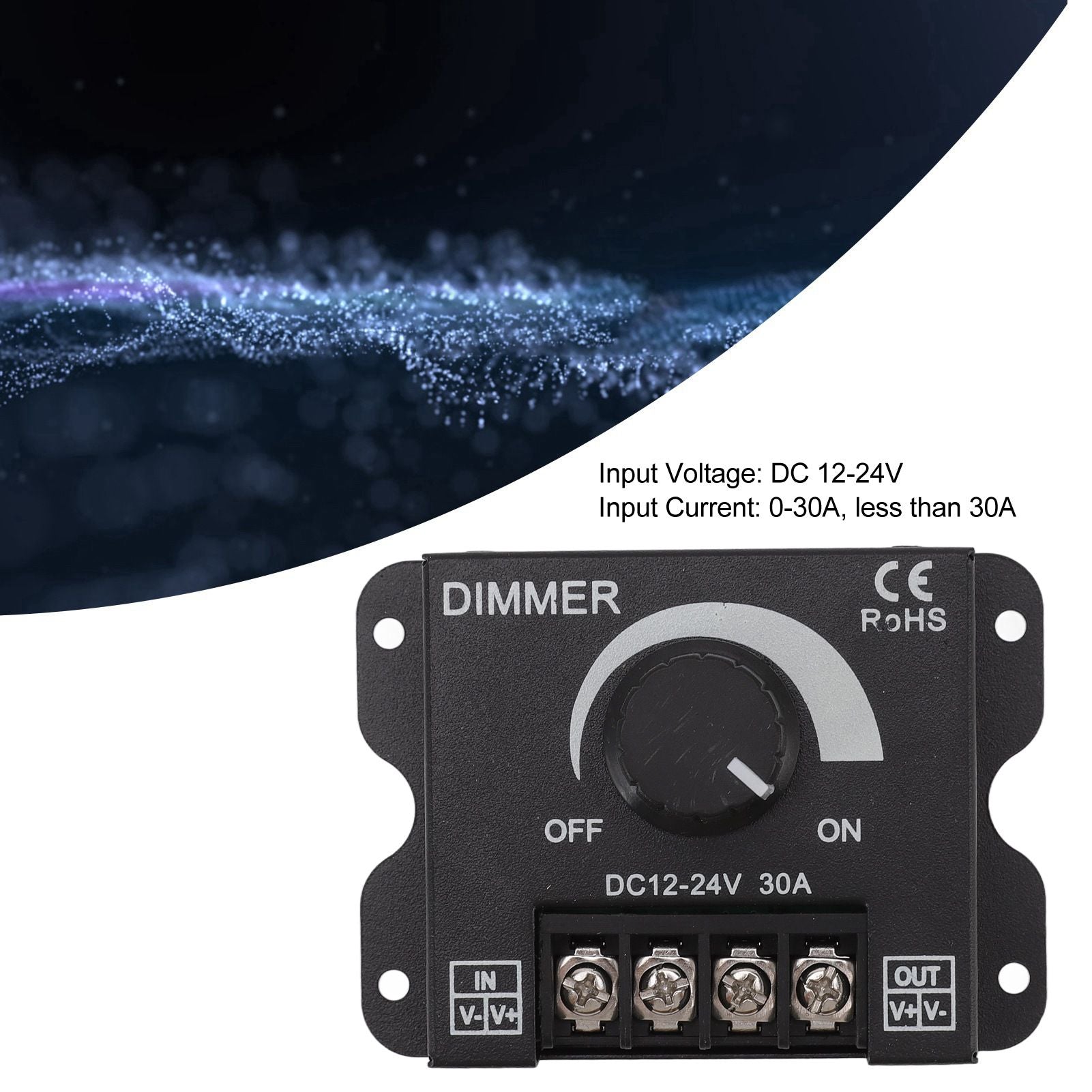 LED Dimmer Single Channel PWM Lighting Stepless Dimming Controller for 5050 3528 Single Color Light Strips DC V1294-YM0512-3119220159111