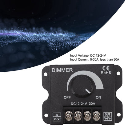 LED Dimmer Single Channel PWM Lighting Stepless Dimming Controller for 5050 3528 Single Color Light Strips DC V1294-YM0512-3119220159111