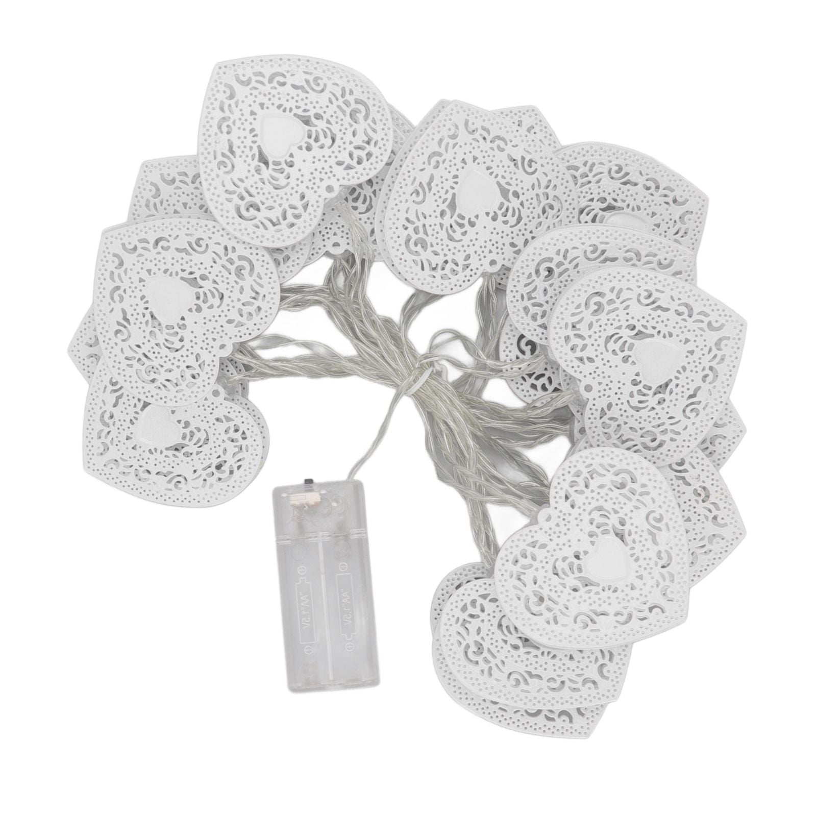 LED Love String Lights Iron 3 Meter Warm 20 Lamp Beads White Decoration Light for Valentine's Day Wedding V1294-YM0512-3119220159511