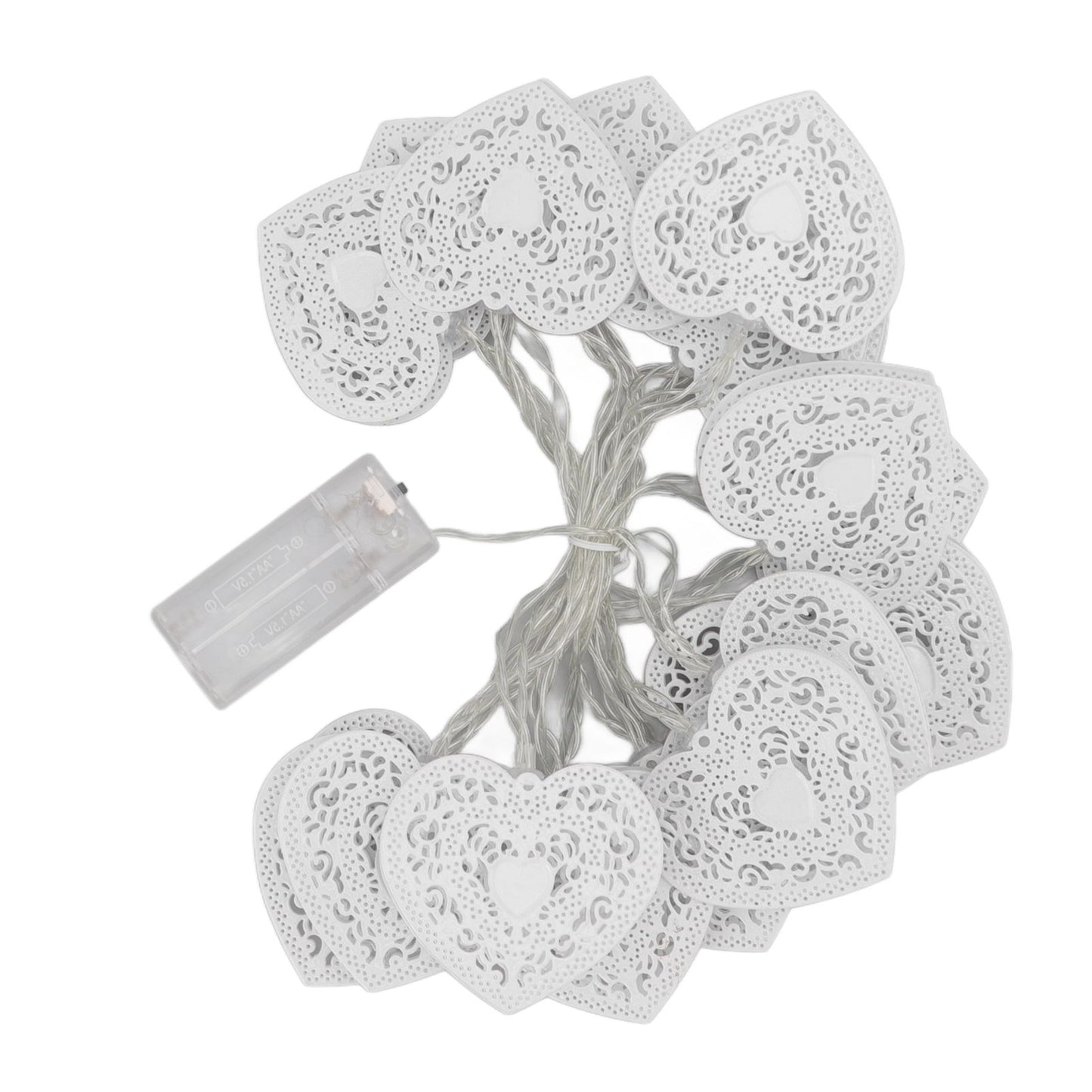 LED Love String Lights Iron 3 Meter Warm 20 Lamp Beads White Decoration Light for Valentine's Day Wedding V1294-YM0512-3119220159511