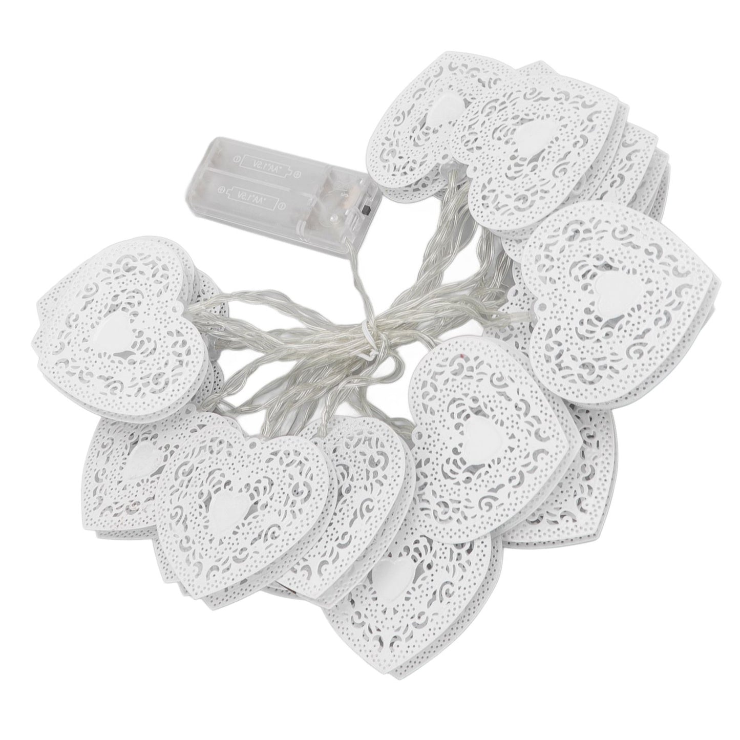 LED Love String Lights Iron 3 Meter Warm 20 Lamp Beads White Decoration Light for Valentine's Day Wedding V1294-YM0512-3119220159511
