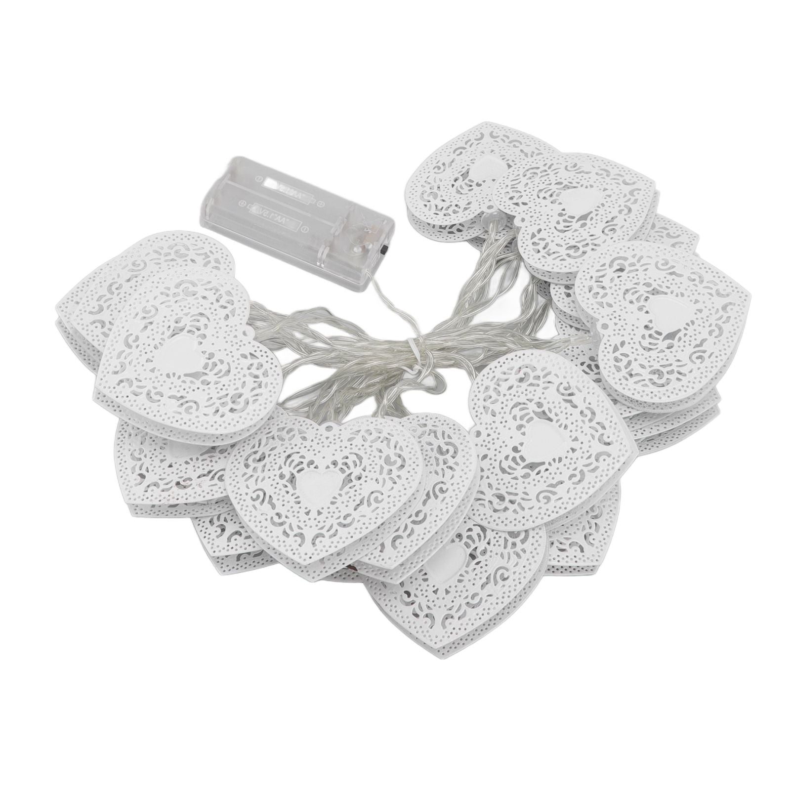 LED Love String Lights Iron 3 Meter Warm 20 Lamp Beads White Decoration Light for Valentine's Day Wedding V1294-YM0512-3119220159511