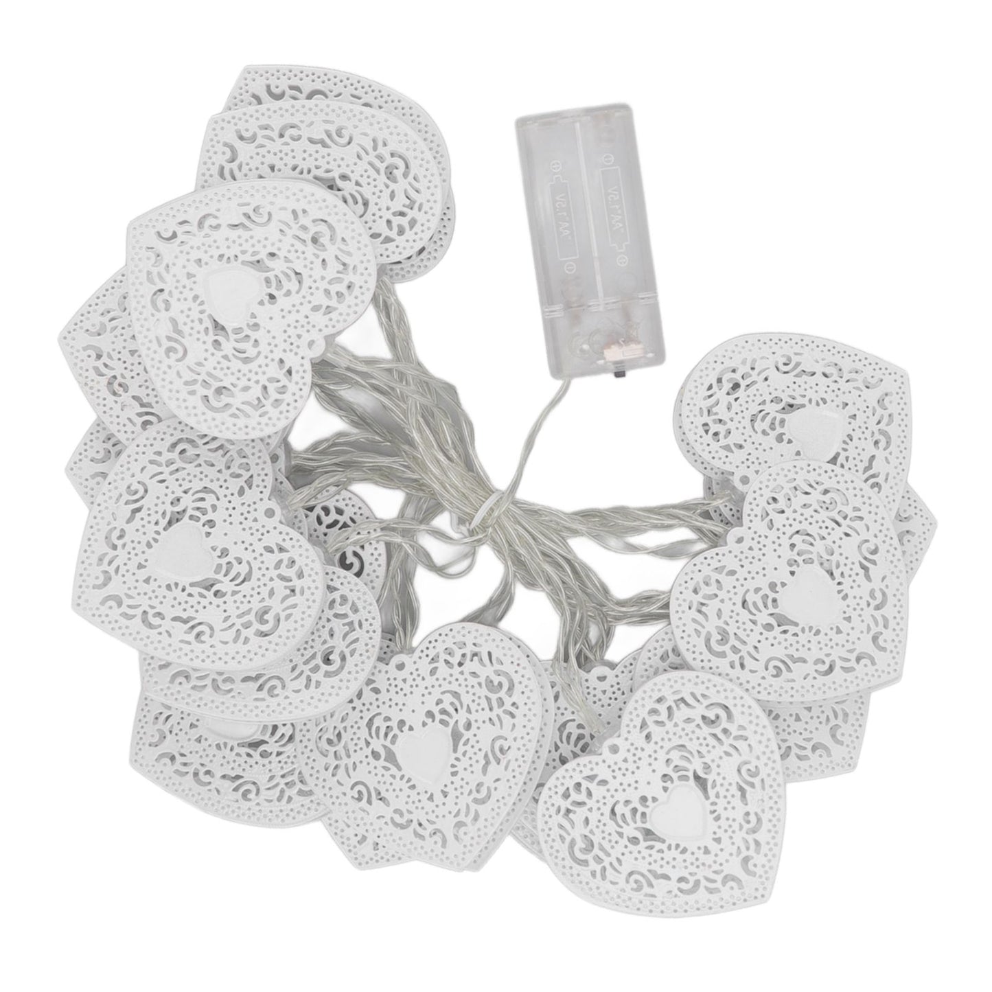 LED Love String Lights Iron 3 Meter Warm 20 Lamp Beads White Decoration Light for Valentine's Day Wedding V1294-YM0512-3119220159511