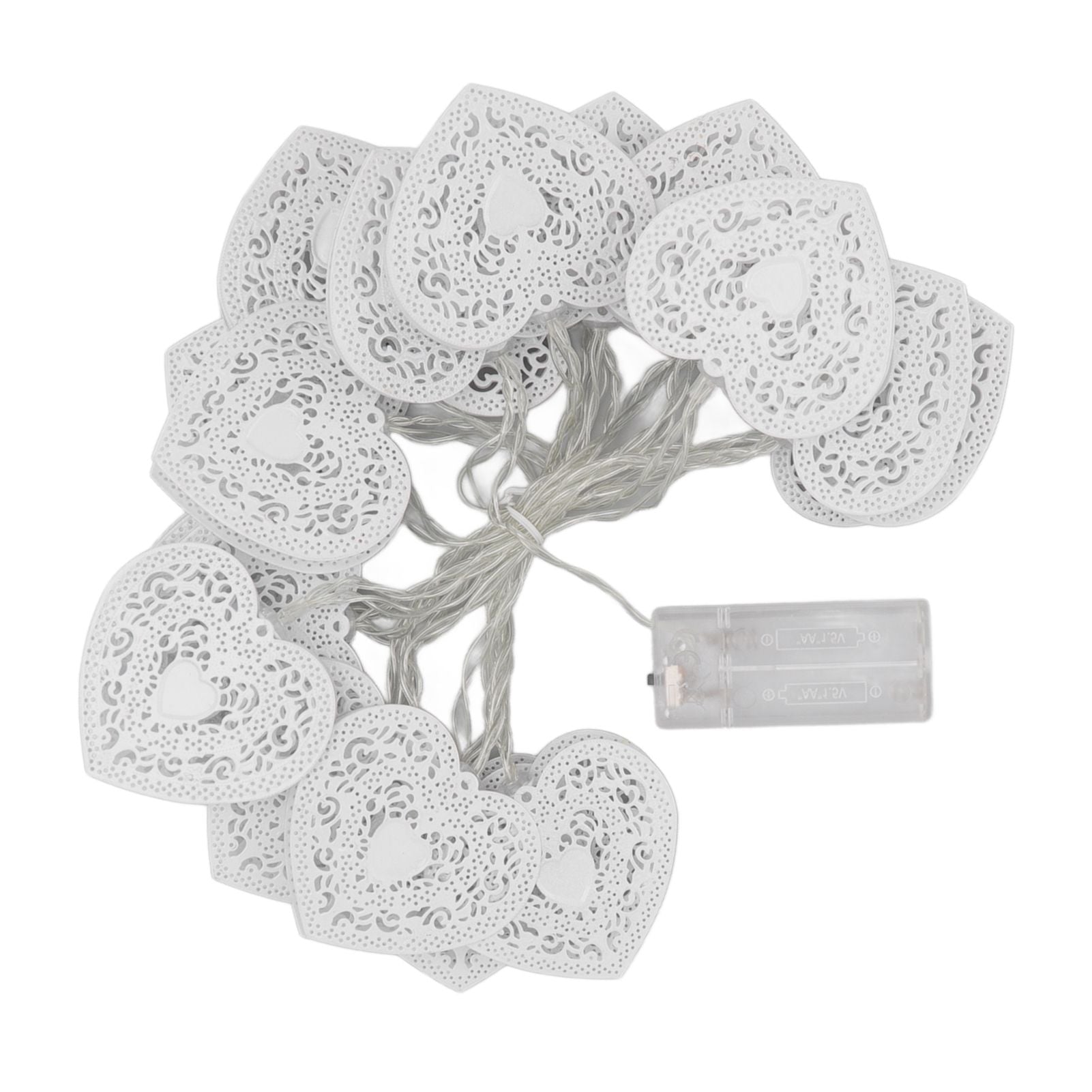 LED Love String Lights Iron 3 Meter Warm 20 Lamp Beads White Decoration Light for Valentine's Day Wedding V1294-YM0512-3119220159511