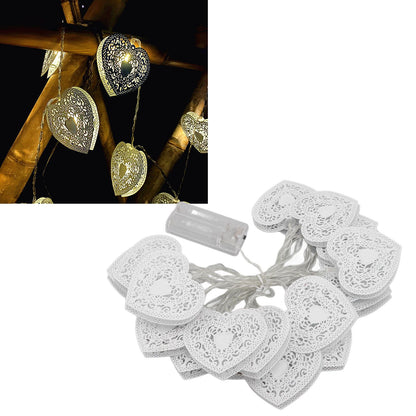 LED Love String Lights Iron 3 Meter Warm 20 Lamp Beads White Decoration Light for Valentine's Day Wedding V1294-YM0512-3119220159511