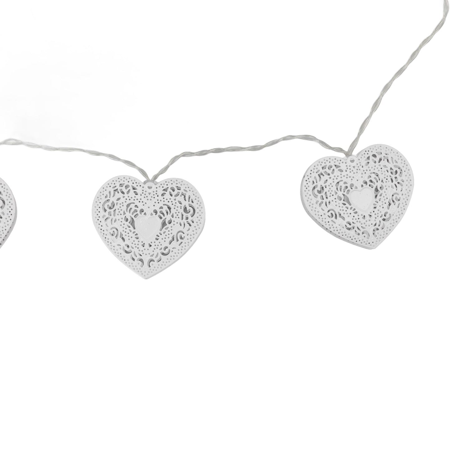 LED Love String Lights Iron 3 Meter Warm 20 Lamp Beads White Decoration Light for Valentine's Day Wedding V1294-YM0512-3119220159511