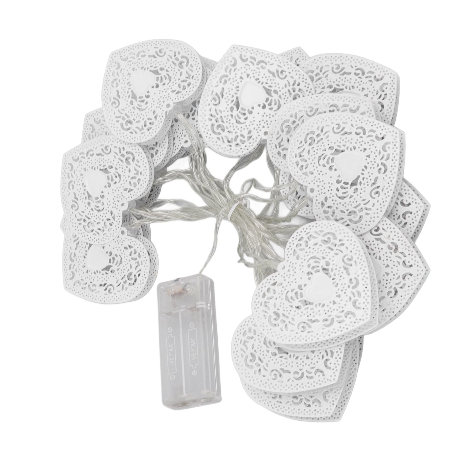 LED Love String Lights Iron 3 Meter Warm 20 Lamp Beads White Decoration Light for Valentine's Day Wedding V1294-YM0512-3119220159511