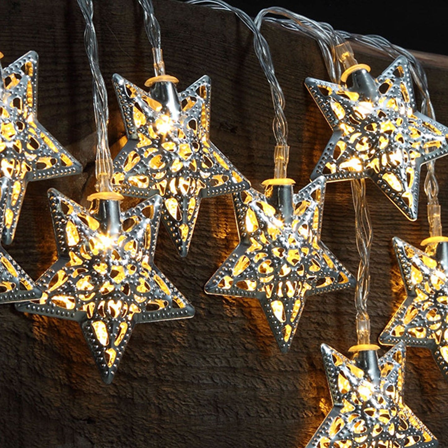 Star String Lights 20LEDs 3 Meters Star Fairy String Lights for Bedroom Christmas Garden Decoration Warm Light V1294-YM0512-3119220159711