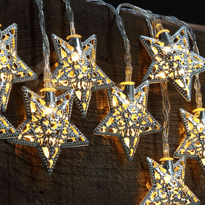 Star String Lights 20LEDs 3 Meters Star Fairy String Lights for Bedroom Christmas Garden Decoration Warm Light V1294-YM0512-3119220159711