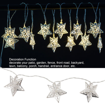 Star String Lights 20LEDs 3 Meters Star Fairy String Lights for Bedroom Christmas Garden Decoration Warm Light V1294-YM0512-3119220159711