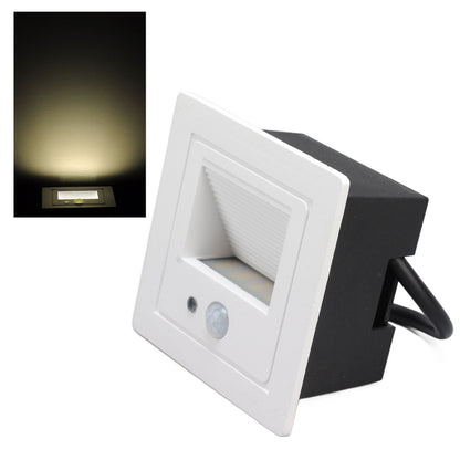LED Corner Wall Lamp Recessed Warm White Iron Baking Varnish Body Induction Step Light for Stairway 85-260V V1294-YM0512-3119220159811