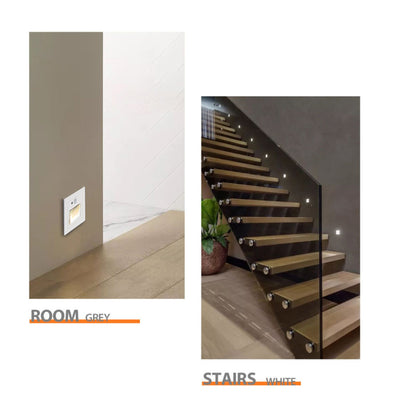 LED Corner Wall Lamp Recessed Warm White Iron Baking Varnish Body Induction Step Light for Stairway 85-260V V1294-YM0512-3119220159811