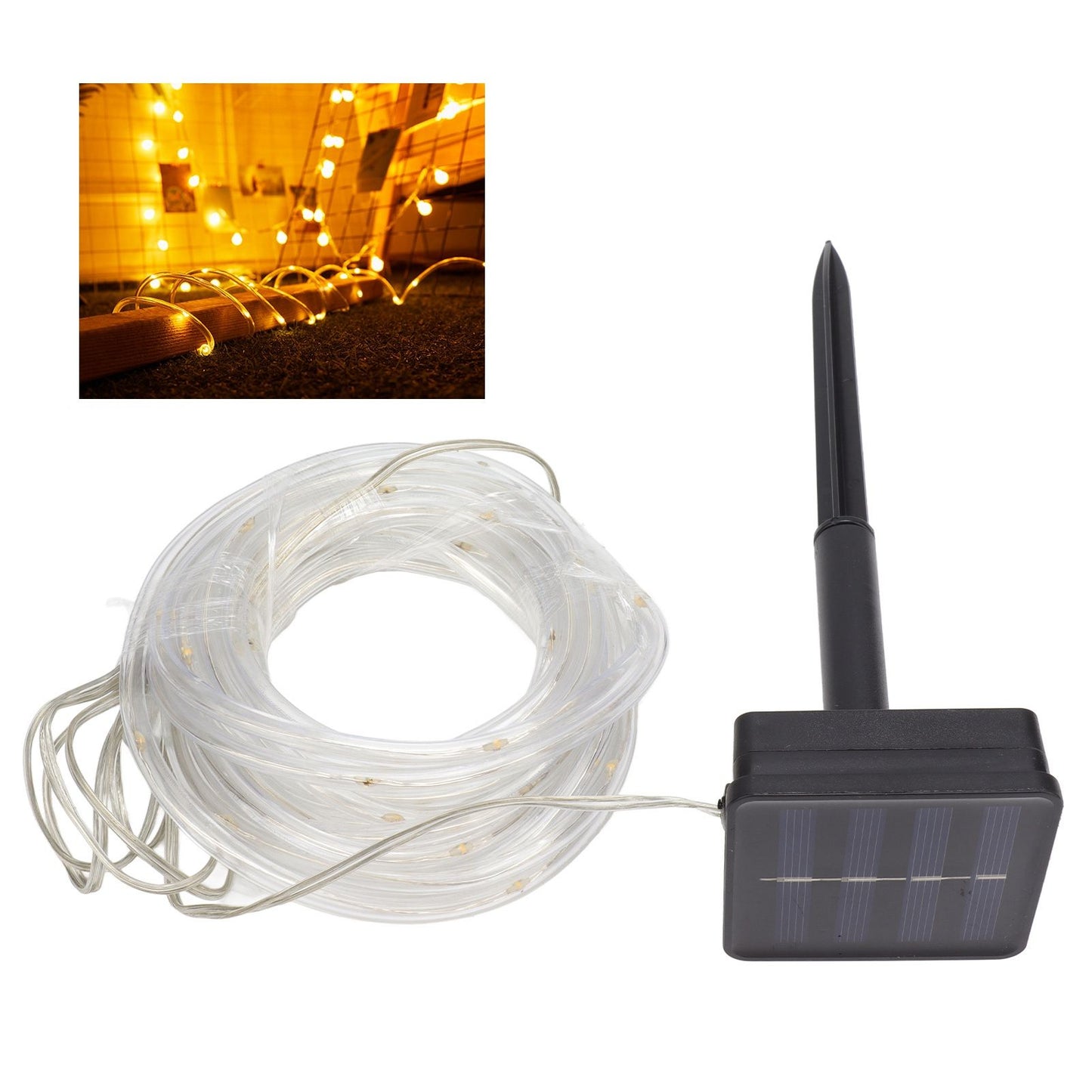 Solar Rope String Lights Waterproof High Brightness LED Solar String Lights for Garden Balcony Christmas V1294-YM0512-3119220163011