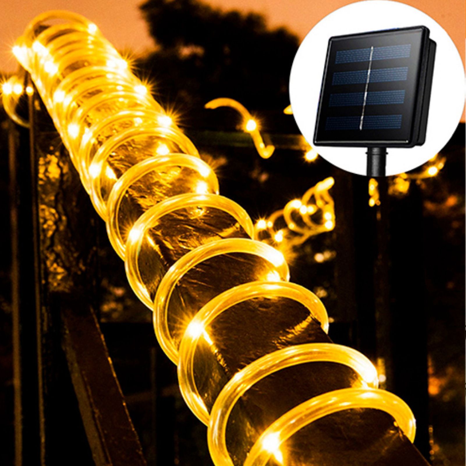 Solar Rope String Lights Waterproof High Brightness LED Solar String Lights for Garden Balcony Christmas V1294-YM0512-3119220163011