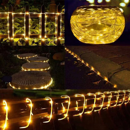 Solar Rope String Lights Waterproof High Brightness LED Solar String Lights for Garden Balcony Christmas V1294-YM0512-3119220163011