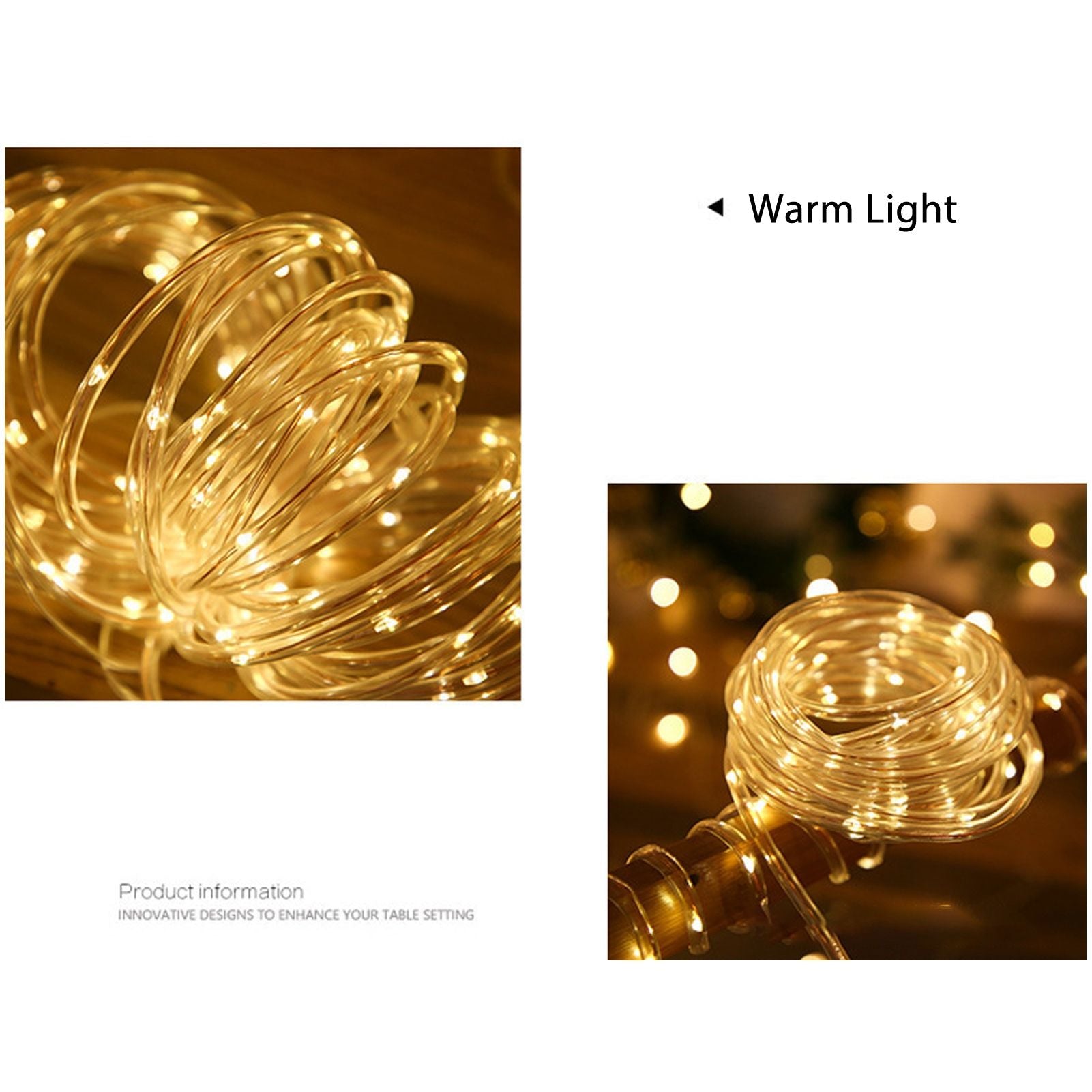 Solar Rope String Lights Waterproof High Brightness LED Solar String Lights for Garden Balcony Christmas V1294-YM0512-3119220163011