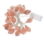 Rose Gold String Lights 20 LEDs Waterproof Battery Powered Hollowed Out Leaf Lights String Party Door Indoor V1294-YM0512-3119220163211