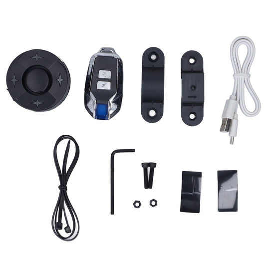 Bike Alarm with Light Wireless Anti Theft Bike Motorcycle Rear Light Alarm Louder Volume Bike Security Alarm V1294-YM0512-3119220164111
