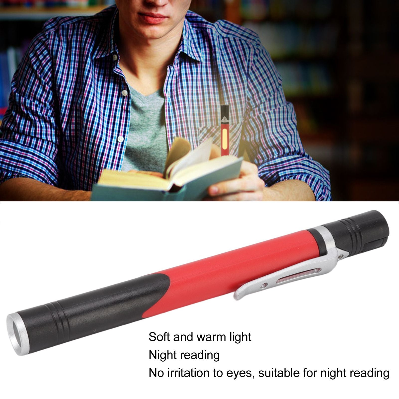 Pen Flashlight USB Charge 3 Light Sources LED Chip Clip Design Widely Used Pen Light Flashlight for Repair V1294-YM0512-3119220164212