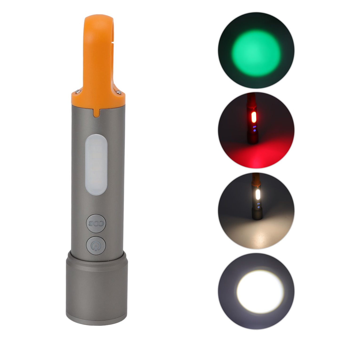 LED Flashlight High Brightness Zoomable Portable COB Rechargeable Work Lights for Outdoor Camping Maintenance V1294-YM0512-3119220164311
