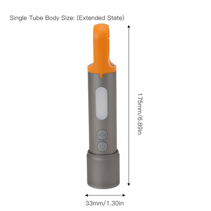 LED Flashlight High Brightness Zoomable Portable COB Rechargeable Work Lights for Outdoor Camping Maintenance V1294-YM0512-3119220164311