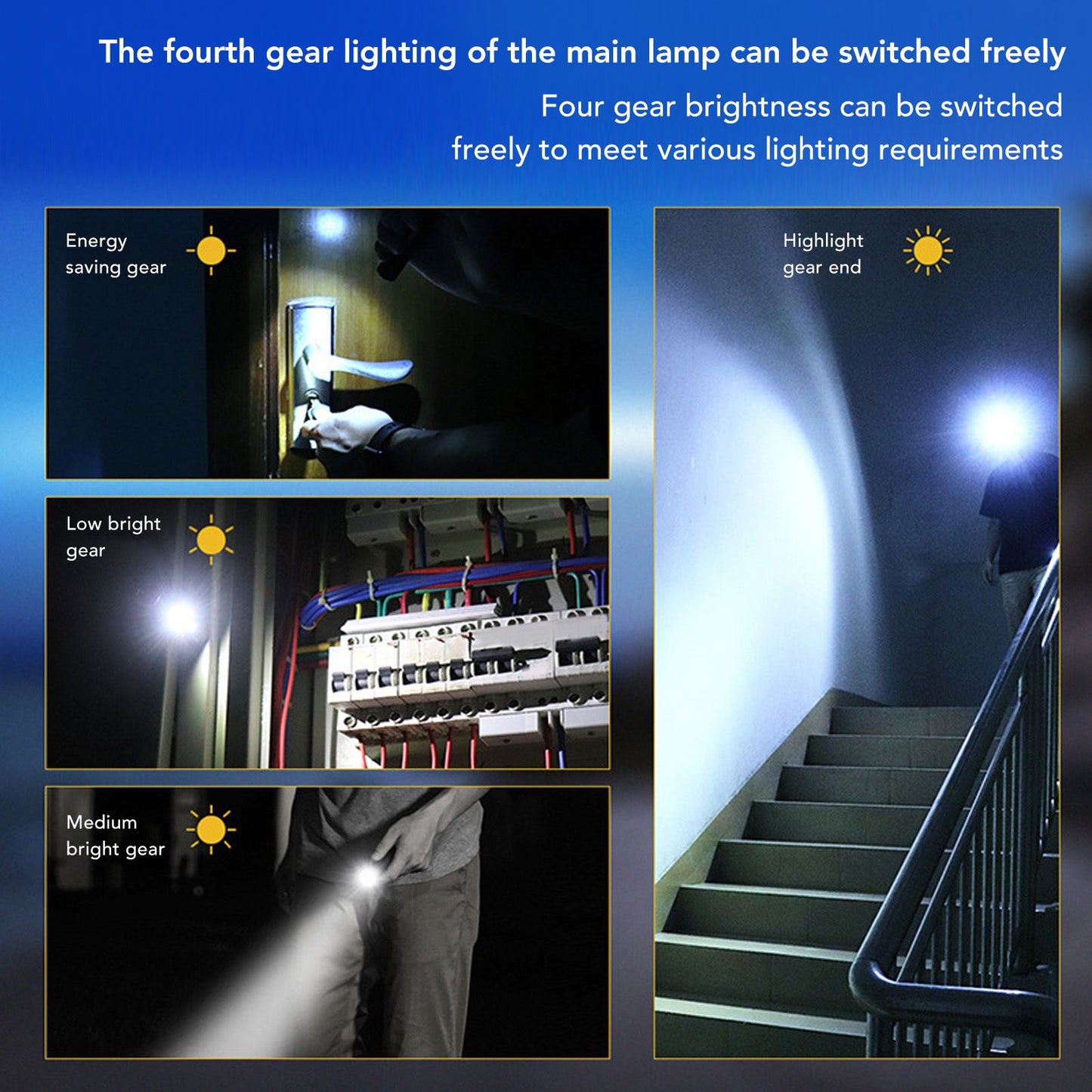 Mini Flashlight 90 Degree Tiltable Head LED Flashlight Magnetic Rechargeable LED Torch V1294-YM0512-3119220164411