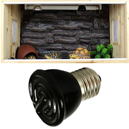 100W Ceramic Heating Lamp Non Luminous Pet Heating Light for Reptile Home 220V Black V1294-YM0512-3119220164811