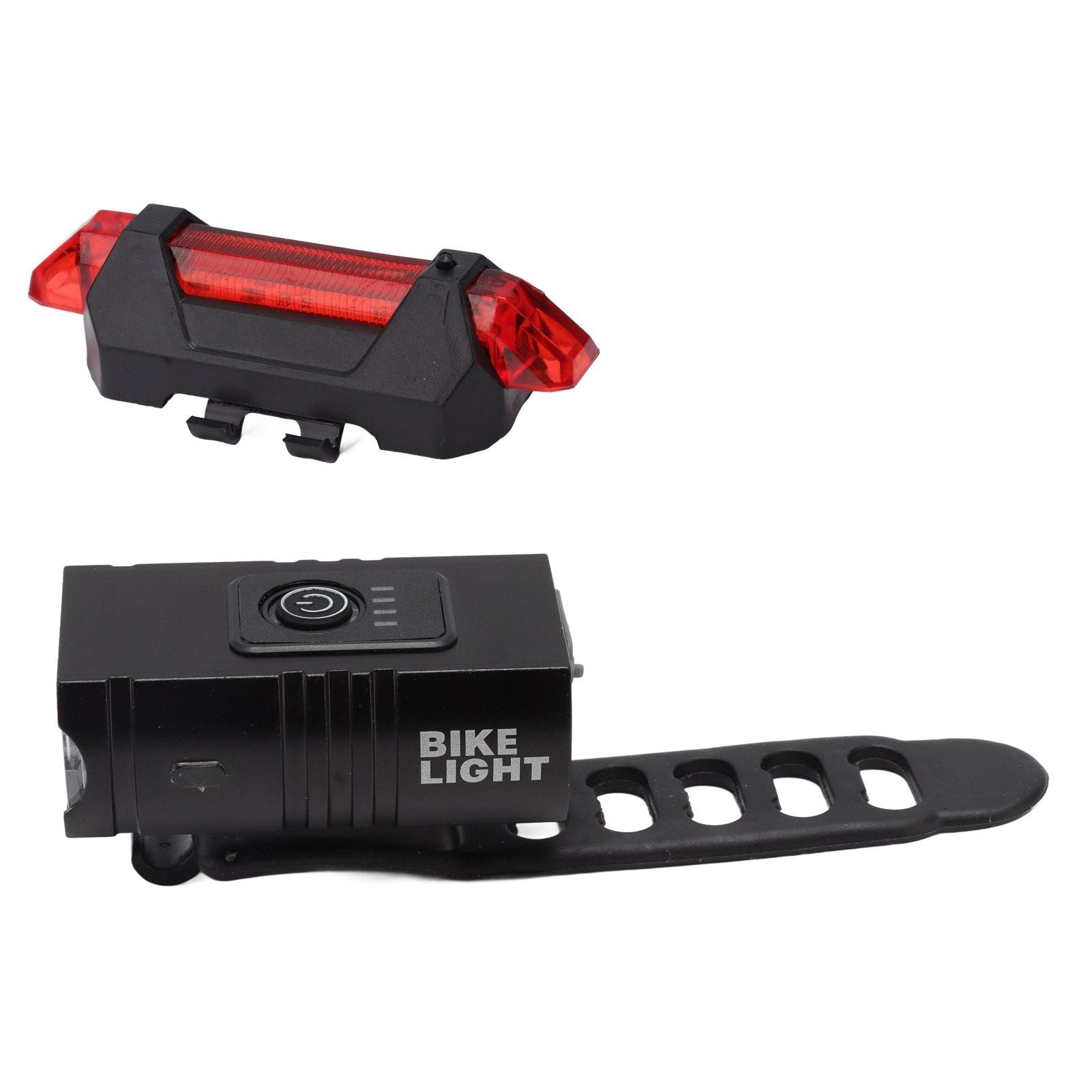 LED Cycling Light Kit Bike Front and Tail Lamps with Battery USB Charging Outdoor Riding Lamp Set V1294-YM0512-3119220165111