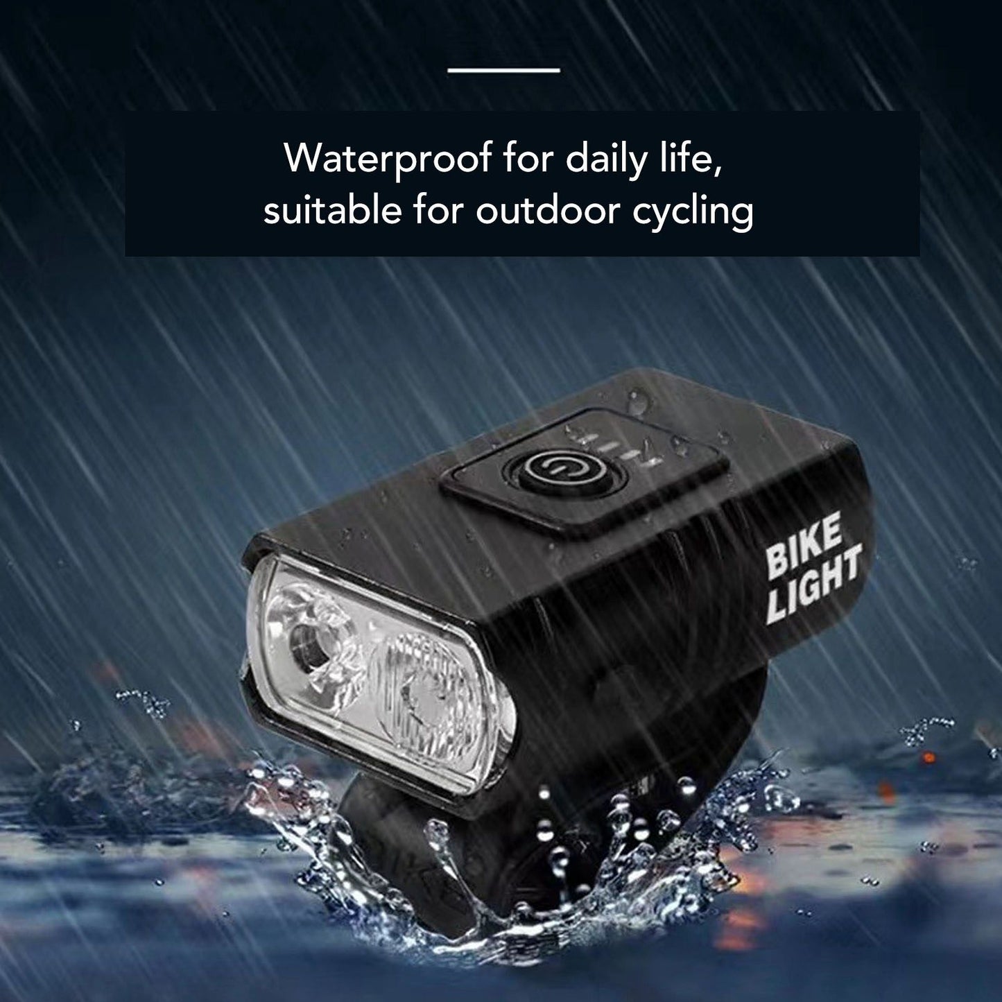 LED Cycling Light Kit Bike Front and Tail Lamps with Battery USB Charging Outdoor Riding Lamp Set V1294-YM0512-3119220165111