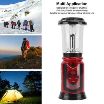 Radio Lantern Hand Crank USB Rechargeable Multi Functional AM FM Emergency Radio LED Flashlight for Camping V1294-YM0512-3119220165611