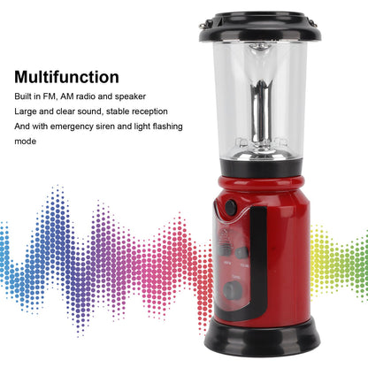 Radio Lantern Hand Crank USB Rechargeable Multi Functional AM FM Emergency Radio LED Flashlight for Camping V1294-YM0512-3119220165611