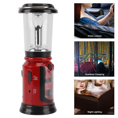 Radio Lantern Hand Crank USB Rechargeable Multi Functional AM FM Emergency Radio LED Flashlight for Camping V1294-YM0512-3119220165611