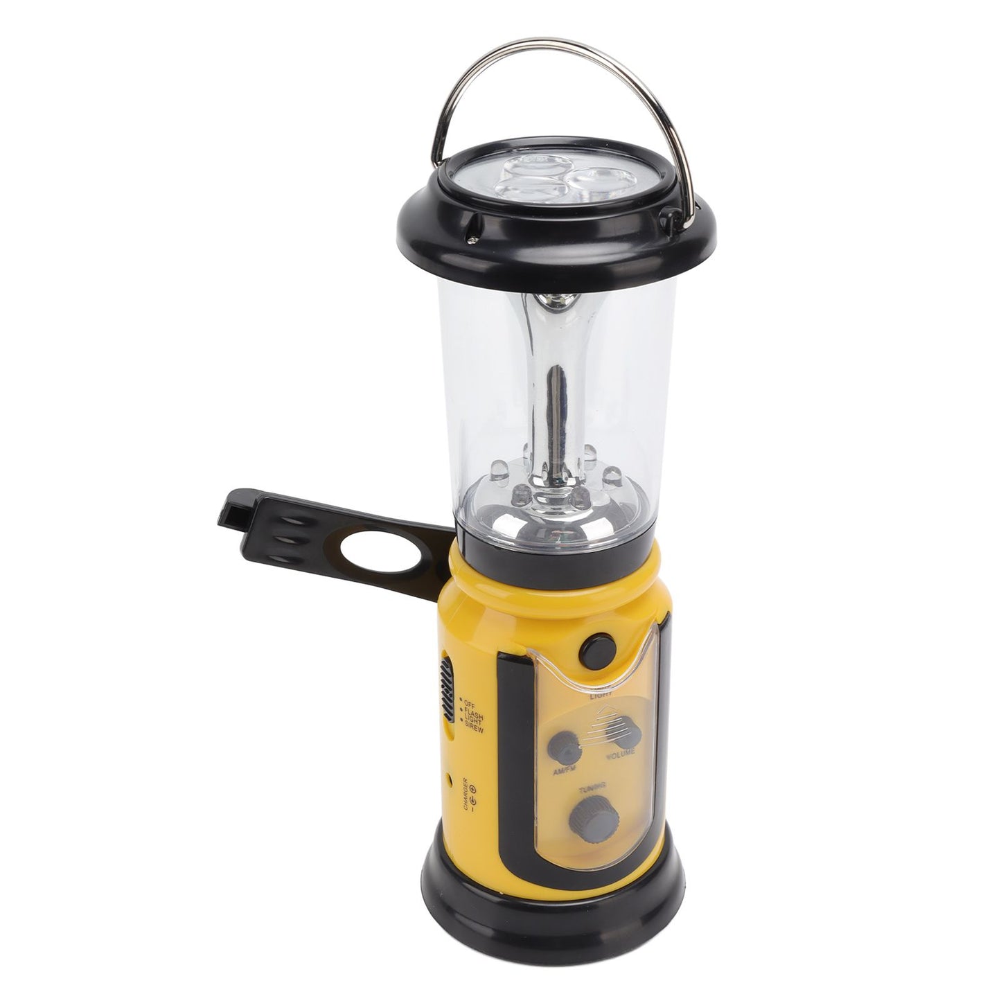 Radio Lantern Hand Crank USB Rechargeable Multi Functional AM FM Emergency Radio LED Flashlight for Camping V1294-YM0512-3119220165612