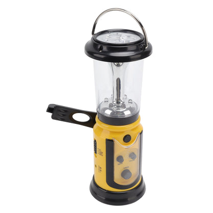 Radio Lantern Hand Crank USB Rechargeable Multi Functional AM FM Emergency Radio LED Flashlight for Camping V1294-YM0512-3119220165612