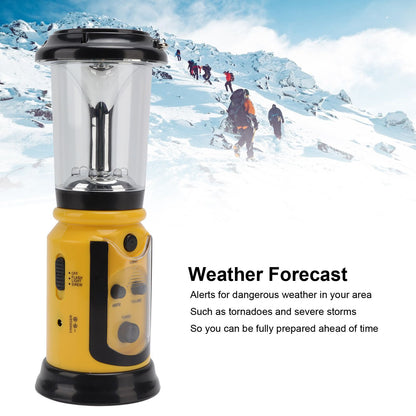 Radio Lantern Hand Crank USB Rechargeable Multi Functional AM FM Emergency Radio LED Flashlight for Camping V1294-YM0512-3119220165612