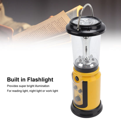 Radio Lantern Hand Crank USB Rechargeable Multi Functional AM FM Emergency Radio LED Flashlight for Camping V1294-YM0512-3119220165612