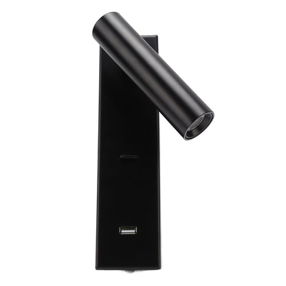 LED Wall Reading Light Simple Stylish Wall Mounted Light with Switch USB Port for Indoor Bedroom 100-240V V1294-YM0512-3119220167511