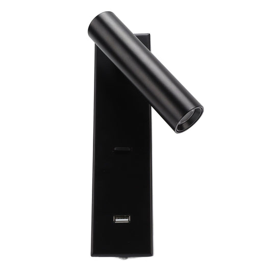 LED Wall Reading Light Simple Stylish Wall Mounted Light with Switch USB Port for Indoor Bedroom 100-240V V1294-YM0512-3119220167511