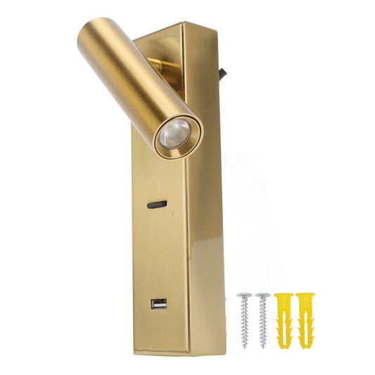 LED Wall Mounted Reading Light Simple Rechargeable Adjustable Angle Bedroom Wall Lamp for Hotel Bedroom V1294-YM0512-3119220167611