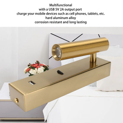 LED Wall Mounted Reading Light Simple Rechargeable Adjustable Angle Bedroom Wall Lamp for Hotel Bedroom V1294-YM0512-3119220167611