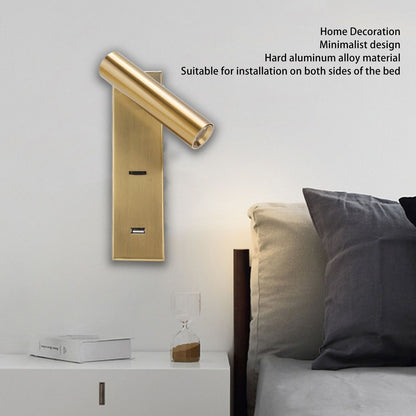 LED Wall Mounted Reading Light Simple Rechargeable Adjustable Angle Bedroom Wall Lamp for Hotel Bedroom V1294-YM0512-3119220167612
