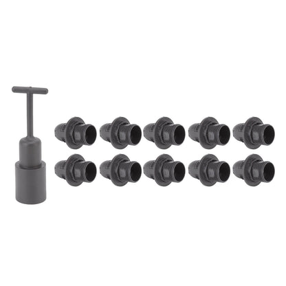 10PCS E14 Lamp Holder ABS with Sleeve High Temperature Resistant Light Socket Base for Home Black V1294-YM0512-3119220169011