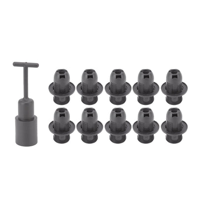10PCS E14 Lamp Holder ABS with Sleeve High Temperature Resistant Light Socket Base for Home Black V1294-YM0512-3119220169011