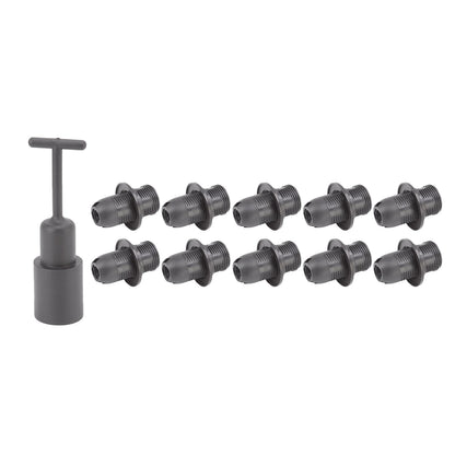 10PCS E14 Lamp Holder ABS with Sleeve High Temperature Resistant Light Socket Base for Home Black V1294-YM0512-3119220169011
