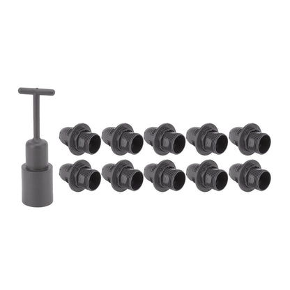 10PCS E14 Lamp Holder ABS with Sleeve High Temperature Resistant Light Socket Base for Home Black V1294-YM0512-3119220169011
