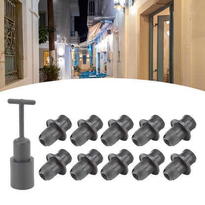 10PCS E14 Lamp Holder ABS with Sleeve High Temperature Resistant Light Socket Base for Home Black V1294-YM0512-3119220169011